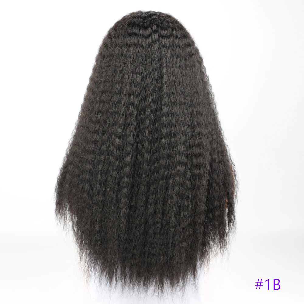 Long Puffy Kinky Curly Synthetic Wigs for Women Black Brown Blonde Synthetic Curly Hair Wigs 20 Inch Curly Synthetic Hair Wigs