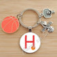 Basketball Initials A-Z, Basketball Lover  Gift Jewelry Jewelry Gift Keychain