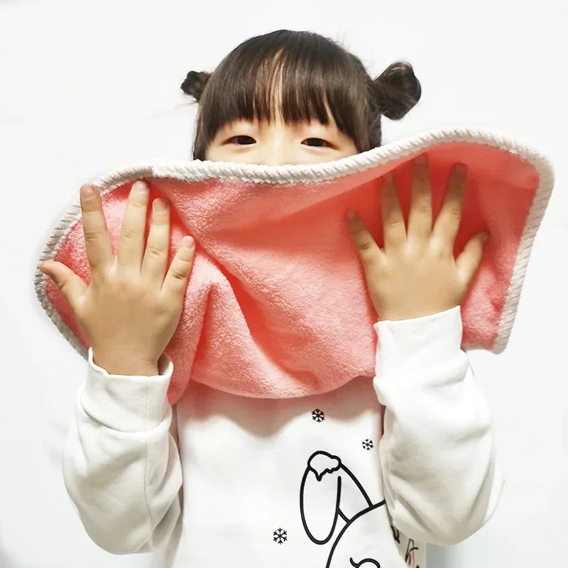 Cartoon Baby Bibs for Children Washing Face Towel Salive Towel Boys Girls Learning Brushing Teeth Towel for 3 To 8 Years Kids
