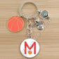 Basketball Initials A-Z, Basketball Lover  Gift Jewelry Jewelry Gift Keychain
