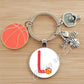 Basketball Initials A-Z, Basketball Lover  Gift Jewelry Jewelry Gift Keychain