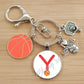 Basketball Initials A-Z, Basketball Lover  Gift Jewelry Jewelry Gift Keychain