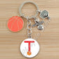 Basketball Initials A-Z, Basketball Lover  Gift Jewelry Jewelry Gift Keychain