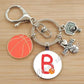 Basketball Initials A-Z, Basketball Lover  Gift Jewelry Jewelry Gift Keychain