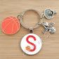 Basketball Initials A-Z, Basketball Lover  Gift Jewelry Jewelry Gift Keychain