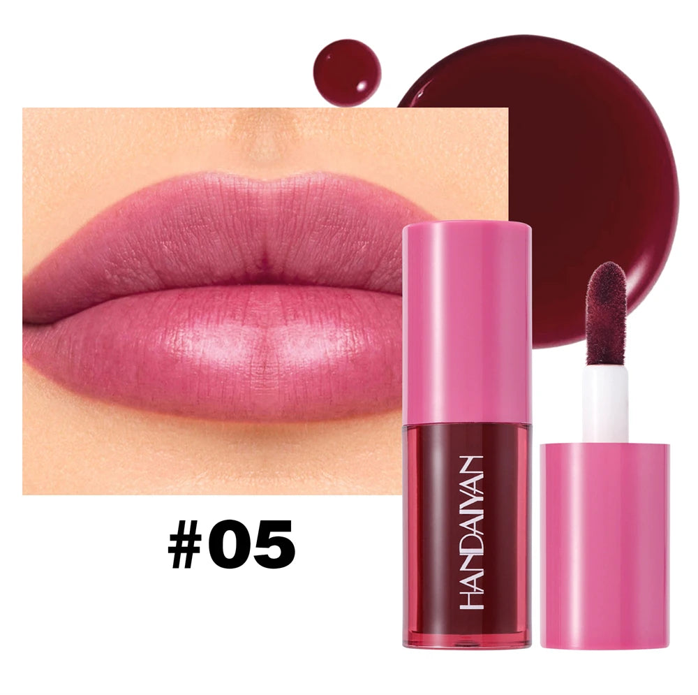 5 Colors Long-lasting Lip Dyeing Waterproof High Pigmented Lightening Textures Moisturizing Non-stick Cup Lip Tint Stain Makeup