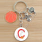 Basketball Initials A-Z, Basketball Lover  Gift Jewelry Jewelry Gift Keychain