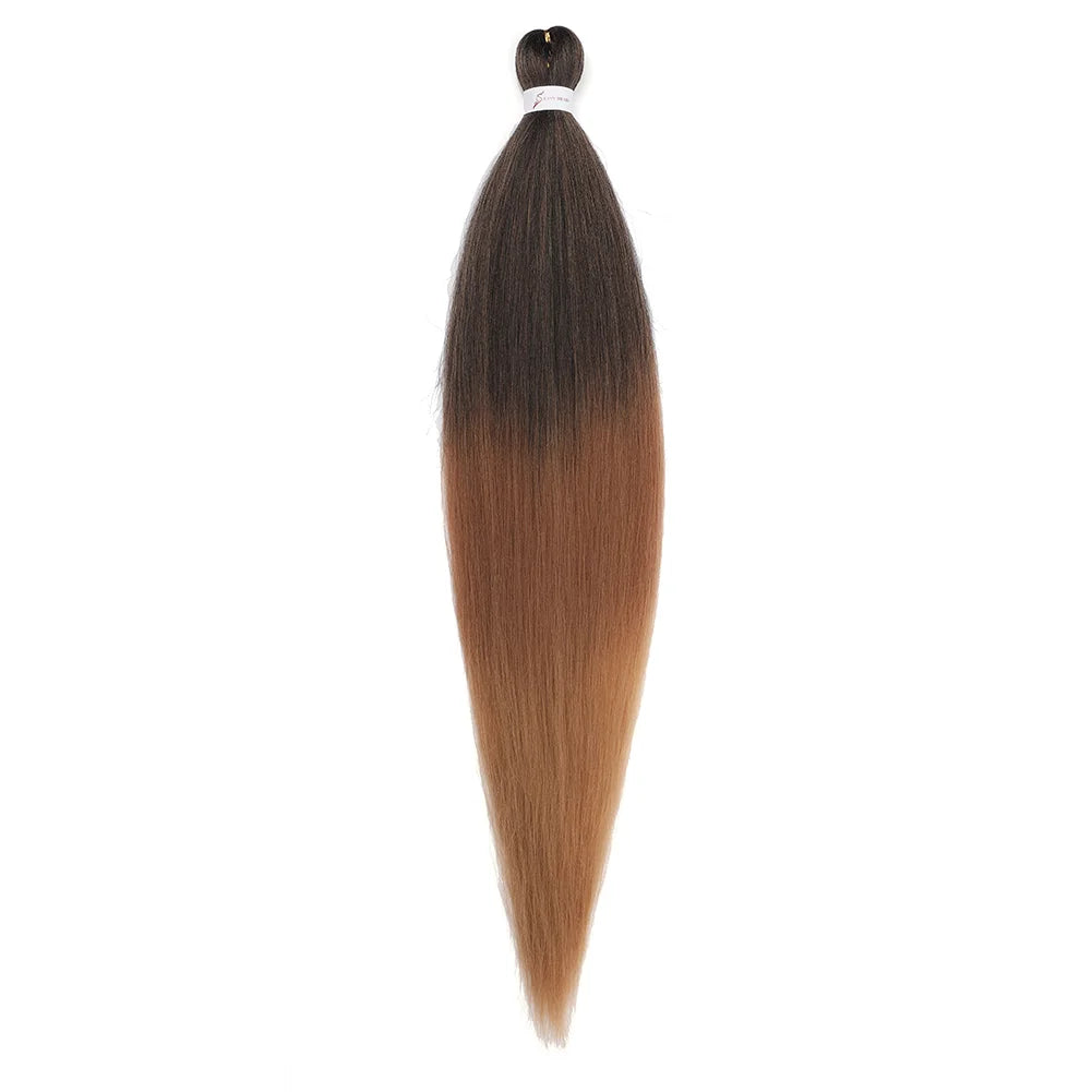 36Inch Pre-stretched Braids Hair Professional Itch Free Hot Water Setting Synthetic Fiber Ombre Yaki  Braid Hair Extensions