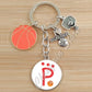 Basketball Initials A-Z, Basketball Lover  Gift Jewelry Jewelry Gift Keychain
