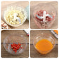 New Crusher Vegetable Onion Cutter Kitchen Cooking Accessories 500/900ML Manual Meat Mincer Garlic Chopper Rotate GarlicPress