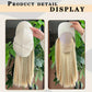 Baseball Cap With Long Straight Heat Resistant Hair 12 Inch Helmet Wig For Women Beige Faux Lace Front Hat
