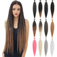 36Inch Pre-stretched Braids Hair Professional Itch Free Hot Water Setting Synthetic Fiber Ombre Yaki  Braid Hair Extensions