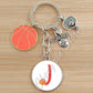 Basketball Initials A-Z, Basketball Lover  Gift Jewelry Jewelry Gift Keychain