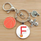 Basketball Initials A-Z, Basketball Lover  Gift Jewelry Jewelry Gift Keychain