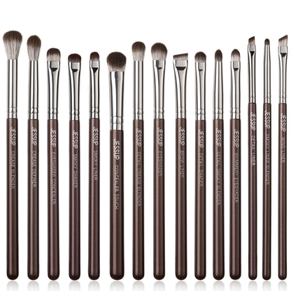 Jessup Makeup Brushes Set 15/25pcs Premium Synthetic Brown Make up Brushes Foundation Eyeshadow Concealer Blush Eyeliner, T511