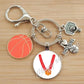 Basketball Initials A-Z, Basketball Lover  Gift Jewelry Jewelry Gift Keychain