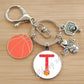 Basketball Initials A-Z, Basketball Lover  Gift Jewelry Jewelry Gift Keychain
