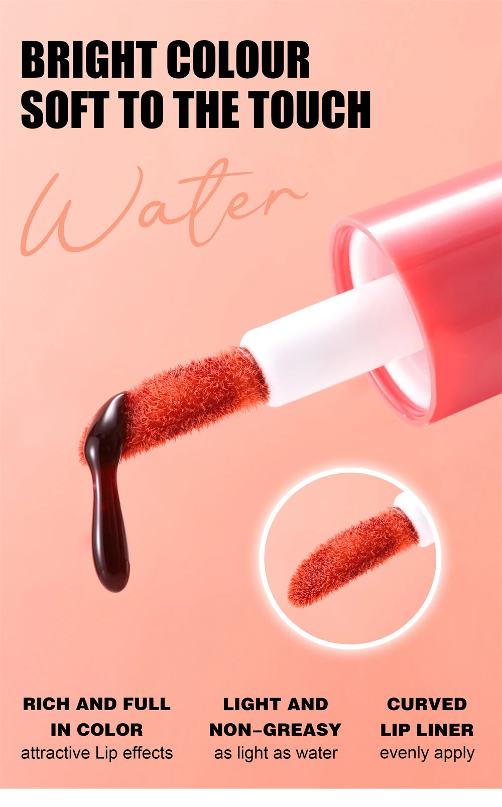 5 Colors Long-lasting Lip Dyeing Waterproof High Pigmented Lightening Textures Moisturizing Non-stick Cup Lip Tint Stain Makeup
