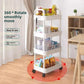 5-layer Kitchen Storage Shelf,mobile Trolley,floor Standing Multi-layer Storage Rack,For Bookshelf,snacks, fruits and Vegetables
