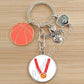 Basketball Initials A-Z, Basketball Lover  Gift Jewelry Jewelry Gift Keychain