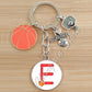 Basketball Initials A-Z, Basketball Lover  Gift Jewelry Jewelry Gift Keychain