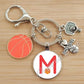 Basketball Initials A-Z, Basketball Lover  Gift Jewelry Jewelry Gift Keychain