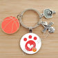 Basketball Initials A-Z, Basketball Lover  Gift Jewelry Jewelry Gift Keychain