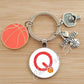 Basketball Initials A-Z, Basketball Lover  Gift Jewelry Jewelry Gift Keychain