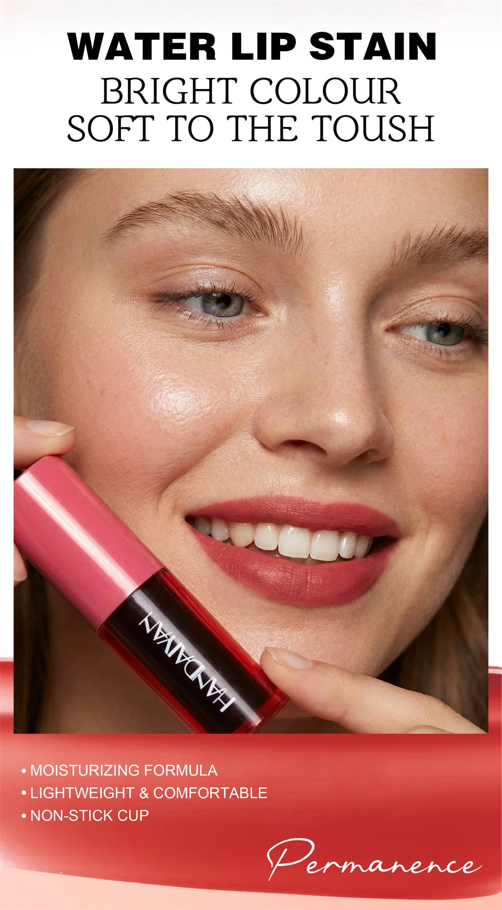 5 Colors Long-lasting Lip Dyeing Waterproof High Pigmented Lightening Textures Moisturizing Non-stick Cup Lip Tint Stain Makeup
