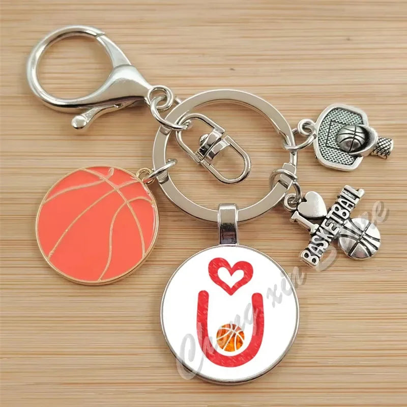 Basketball Initials A-Z, Basketball Lover  Gift Jewelry Jewelry Gift Keychain