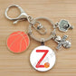 Basketball Initials A-Z, Basketball Lover  Gift Jewelry Jewelry Gift Keychain