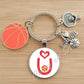 Basketball Initials A-Z, Basketball Lover  Gift Jewelry Jewelry Gift Keychain