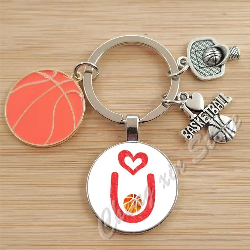 Basketball Initials A-Z, Basketball Lover  Gift Jewelry Jewelry Gift Keychain