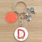 Basketball Initials A-Z, Basketball Lover  Gift Jewelry Jewelry Gift Keychain