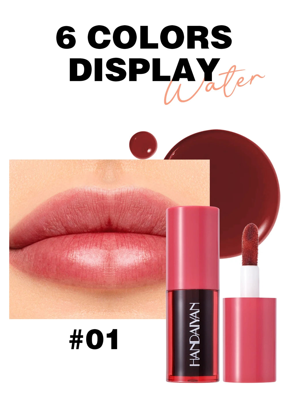 5 Colors Long-lasting Lip Dyeing Waterproof High Pigmented Lightening Textures Moisturizing Non-stick Cup Lip Tint Stain Makeup