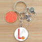 Basketball Initials A-Z, Basketball Lover  Gift Jewelry Jewelry Gift Keychain