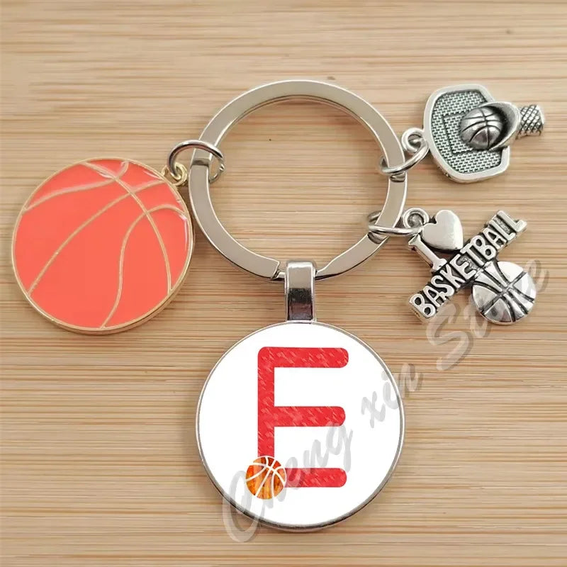 Basketball Initials A-Z, Basketball Lover  Gift Jewelry Jewelry Gift Keychain