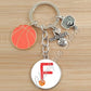 Basketball Initials A-Z, Basketball Lover  Gift Jewelry Jewelry Gift Keychain